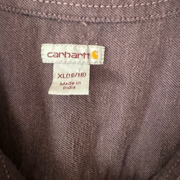 Carhartt Women’s Solid Hamilton Rugged Flex Button Down Shirt in Sparrow size XL - Picture 3 of 6